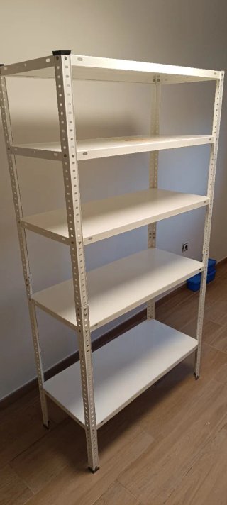 Estantería metálica blanca 5 baldas