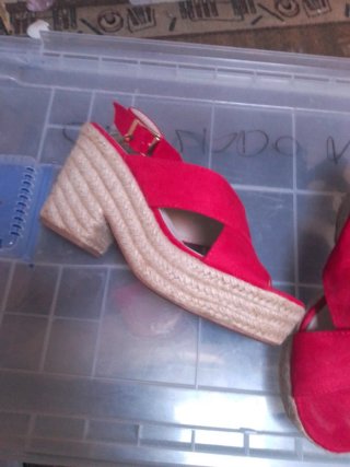 Sandalias Rojas con Plataforma