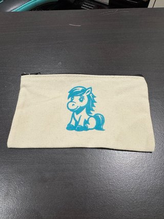 Estuche/neceser algodón con dibujo de caballo