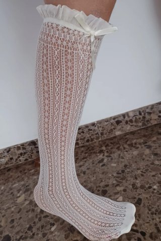 Calcetines traje regional encaje blanco