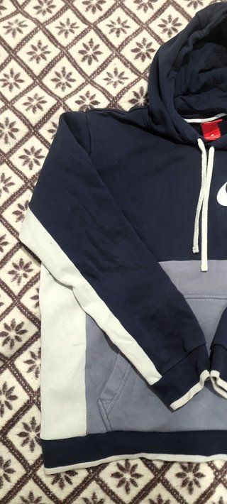 Hoodie Nike Sportswear Colorblock Azul Tamanho L
