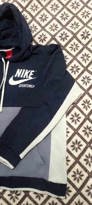 Hoodie Nike Sportswear Colorblock Azul Tamanho L