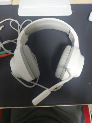 Cascos Gaming Blancos con Micrófono