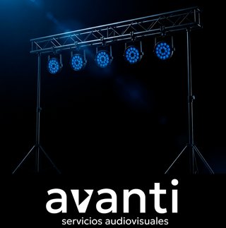 Alquiler pack de 8 focos wash con estructura truss