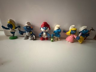 Set di 6 pupazzi di gomma Gli Snorky
