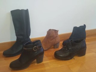 Lote de 5 pares de botas para mujer