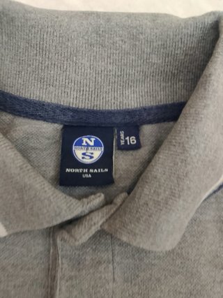 Polo North Sails manica lunga grigio 16 anni