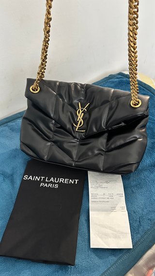 Saint Laurent YSL negroydorado LouLou Puffer