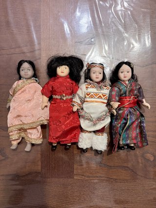 Set di 4 bambole vintage