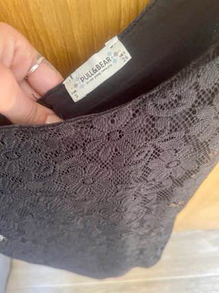 Vestido encaje negro Pull&Bear Talla S