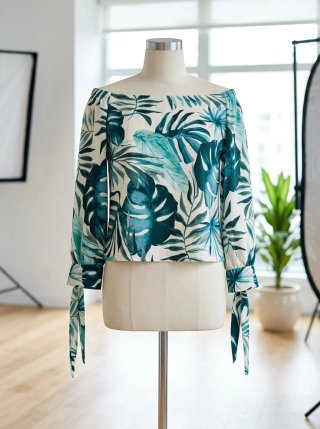 Blusa Estampada Verde