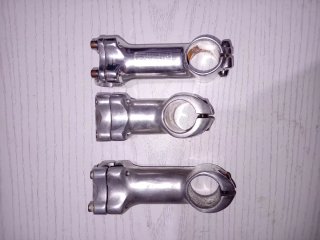 Lote de 3 Potencias Bici y 2 abrazaderas de sillin