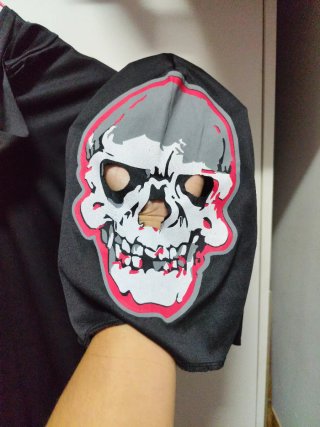 Disfraz túnica, manga larga, esqueleto zombi niño