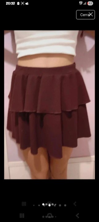 Falda Burdeos Zara