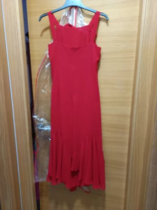Vestido Rojo con Foulard