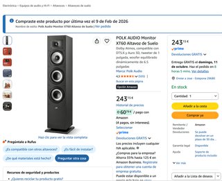 Altavoz de Suelo Polk Audio Monitor XT60