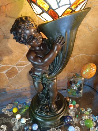 TIFFANY Escultórica de Colección: Querubín Rubí!!