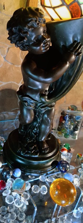 TIFFANY Escultórica de Colección: Querubín Rubí!!