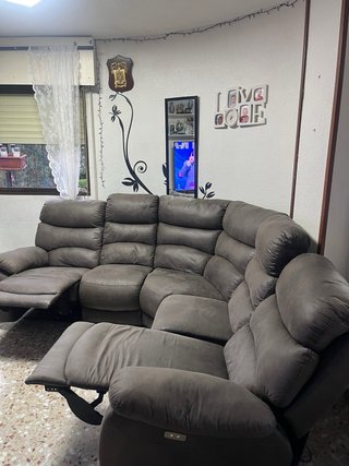 Sofá Rinconero 5 Plazas con 2 Relax Eléctricos