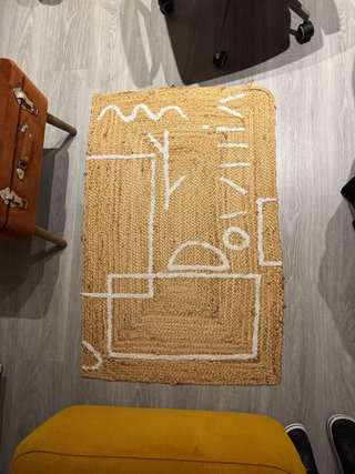 Alfombra de Yute con Diseño Geométrico