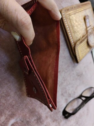 Monedero de cuero marroquí