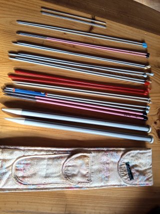Lote de 10 pares de agujas de tricot