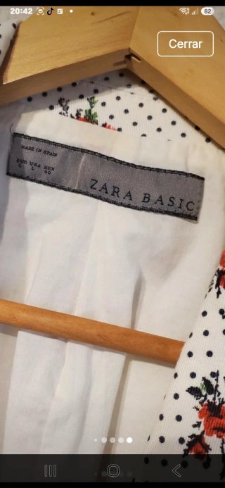 Chaqueta estampada flores y lunares