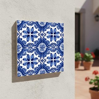 pack 6 azulejos 10x10 cm diseño Oporto azul