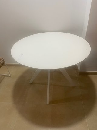 Tavolo rotondo bianco per cucina/sala da pranzo