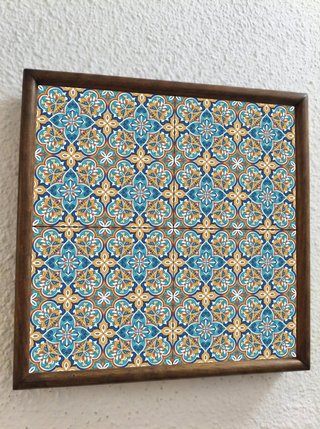 pack 6 azulejos botánicos 10x10 cm cerámica