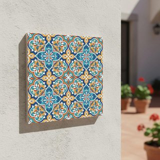 pack 6 azulejos botánicos 10x10 cm cerámica