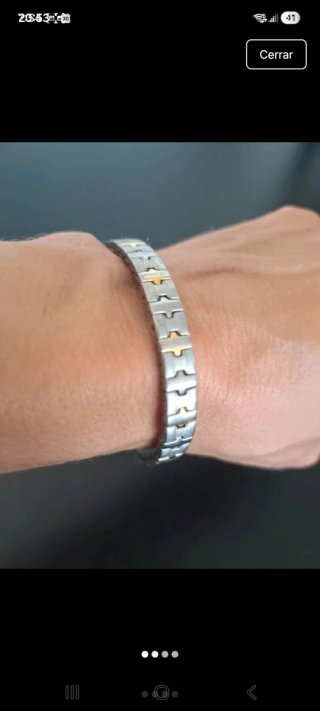 Pulsera eslabones plateada y dorada