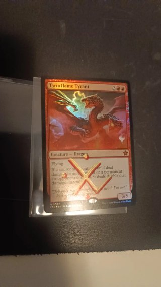 Carta Magic Twinflame Tyrant promo Firmada