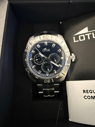 Reloj Lotus Hombre Negro y Plateado 15814/F