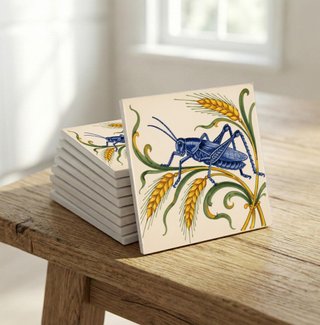 Azulejos cerámica saltamontes siciliano cocina