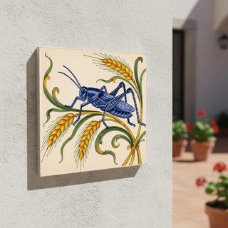 Azulejos cerámica saltamontes siciliano cocina