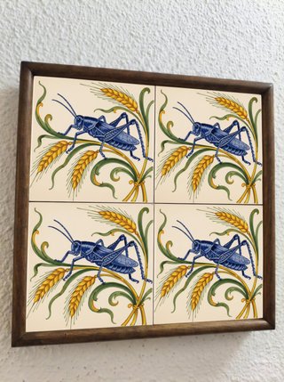 Azulejos cerámica saltamontes siciliano cocina
