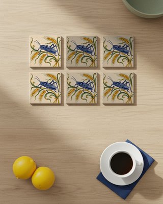 Azulejos cerámica saltamontes siciliano cocina