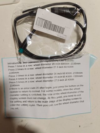 Cable Programación Bafang M400 G330 M500