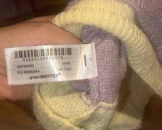 Jersey Zara Mujer Morado y Amarillo