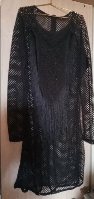 Vestido Sfera en tejido Malla Negro