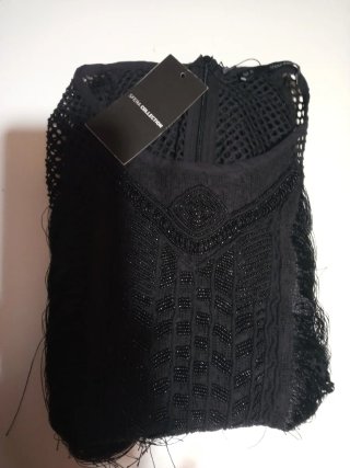 Vestido Sfera en tejido Malla Negro