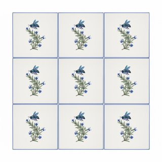 Azulejos cerámica abeja romero 10x10 cm