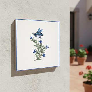 Azulejos cerámica abeja romero 10x10 cm