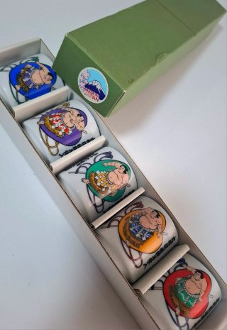 Set 5 Bicchierini da Sakè Giapponesi Vintage