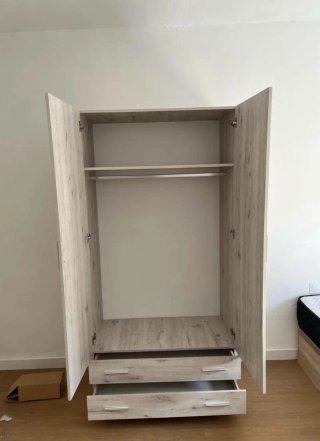 Armario de dos puertas blanco