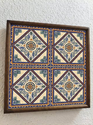 Pack 6 azulejos cerámica diseño botánico andaluz