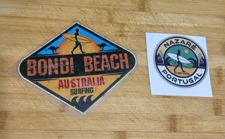 Pegatinas de surf Bondi Beach y  Nazare,camper.