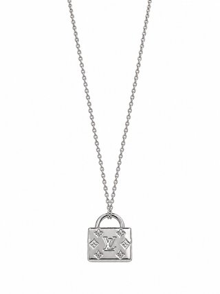 Collar Louis Vuitton Bolso Plata Acero