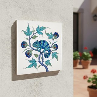 Pack 6 azulejos marroquíes camaleón cerámica